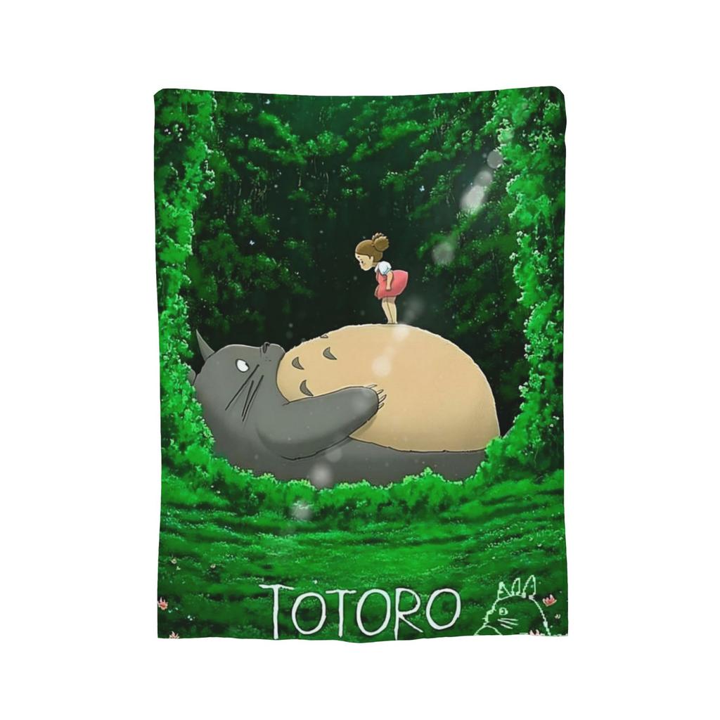 Cute T-Totoros Blanket Warm Cozy Fluffy Throw Blankets for Bed 50x60 Inch Multiple Sizes Bedspread