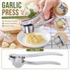 Thickened Alloy Manual Garlic Press Crusher Mincer Ginger Juicer Peeler Kitchen Tool with Ergonomic Handle for Easy Garlic Crushing
