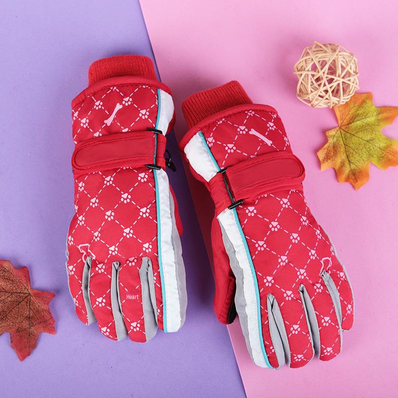 Thick, Waterproof, Windproof, Non-slip, Warm Winter Ski and Snow Gloves for Kids Aged 4-17.