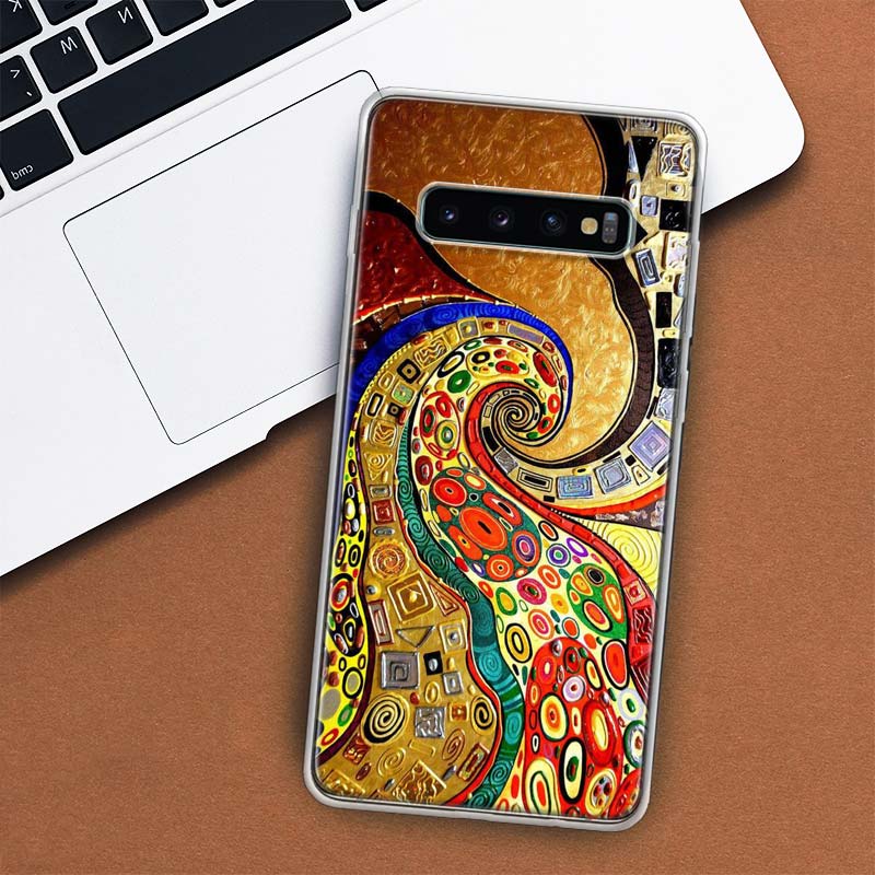 Kiss by Gustav Klimt Desig Phone Case For Samsung Galaxy S10 Plus S20 FE S21 S22 Ultra S10E S9 S8 + S6 S7 Edge Lite Shell Coque