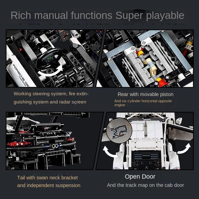 Porsche Da Lanbo 911 Baoma Puzzle Assemblage Bloc de Construction Voiture Jouets