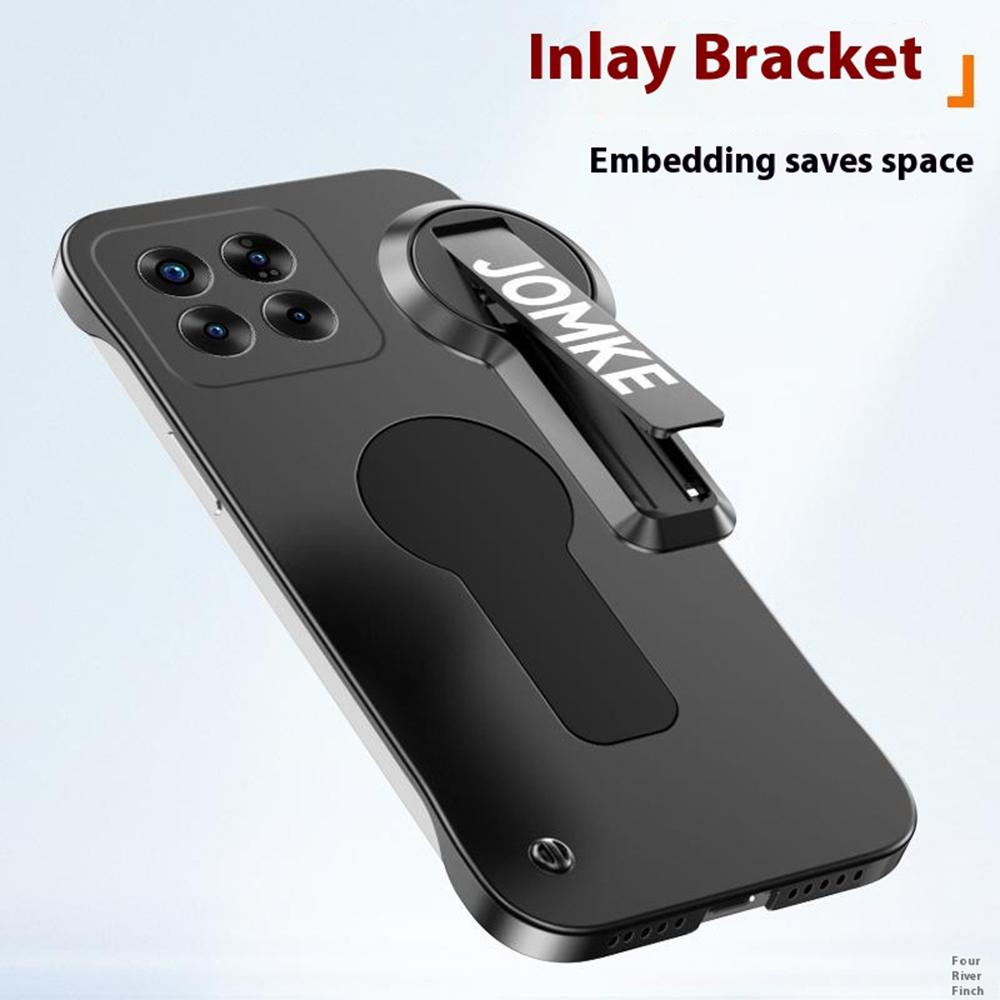 For Xiaomi 14 Pro Case Hard PC Frameless Baking Paint Kickstand Phone Cover