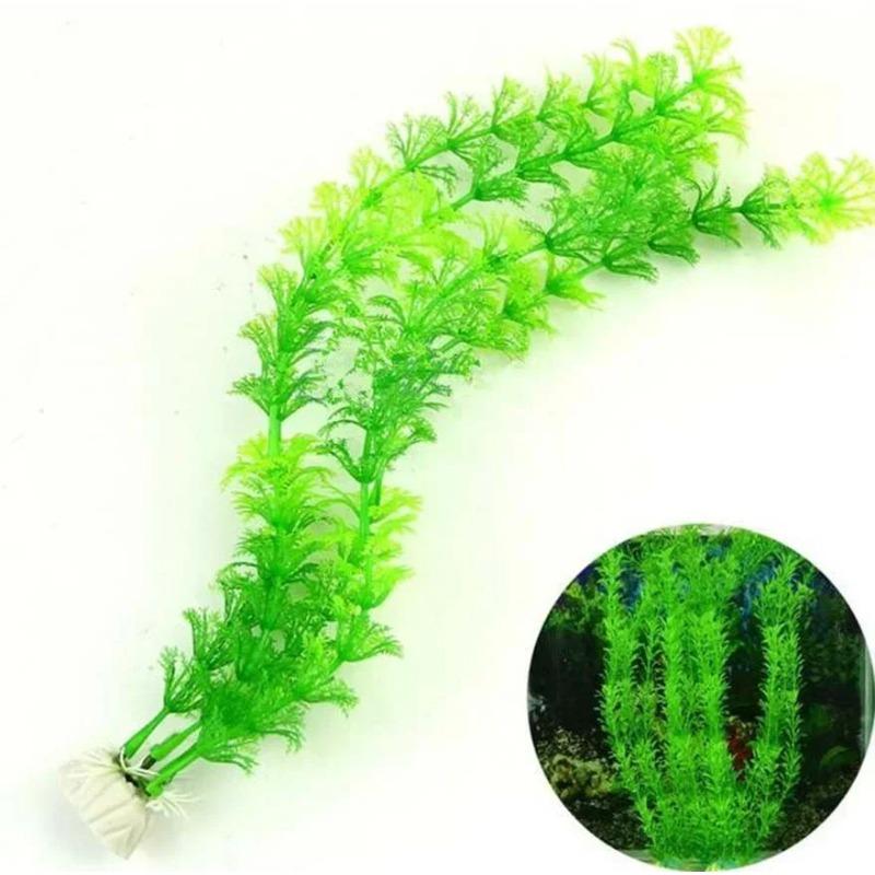 Plastic Aquarium Fish Tank Decor Water Weeds Plant Artificial Green Grass