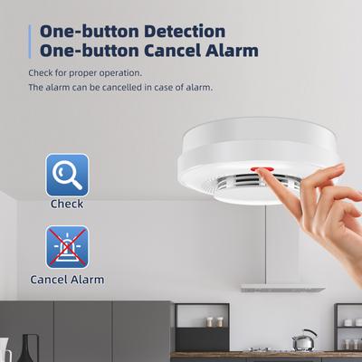 Smoke Detector Fire Alarms 360 Degree Detection High Sensitivity Sensing 433 Wireless Transmission
