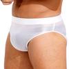 Glänzende High-Waist-Slips für Herren, einfarbig, mit elastischem Bund, Unterwäsche