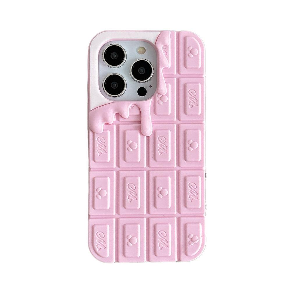Stylish Melting Chocolate Silicone Case for iPhone 14/15/16 Pro