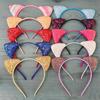 Cartoon Cat Ear Headband for Kids: Cute Scallion Powder Color Hair Accessory