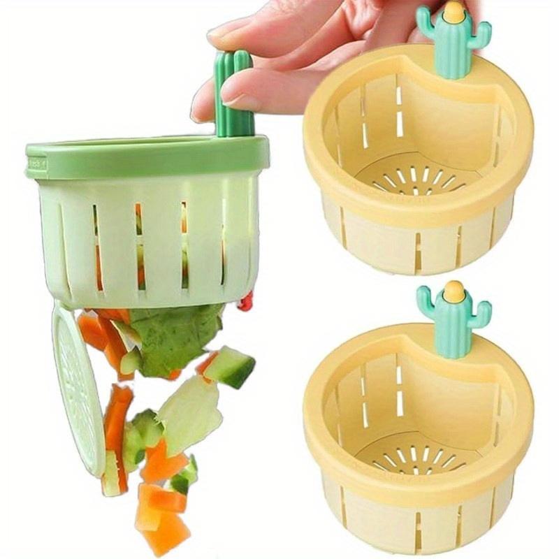 Kitchen Sink Filter Cartoon Cactus Design Floor Drain Hair Stopper Bath Catcher Sink Strainer Easy Cleaning Clog-free Stopper