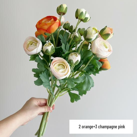 High-Quality Silk Ranunculus, Lotus, and Peony Artificial Flowers for Home Decor or Photography Props
