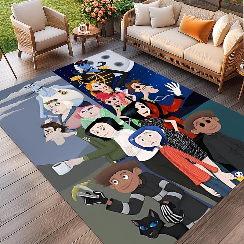Coraline Print Rug, Washable Floor Carpet, For Entryway Dorm Laundry Room Office Study, Home Decor Birthday Christmas Gift