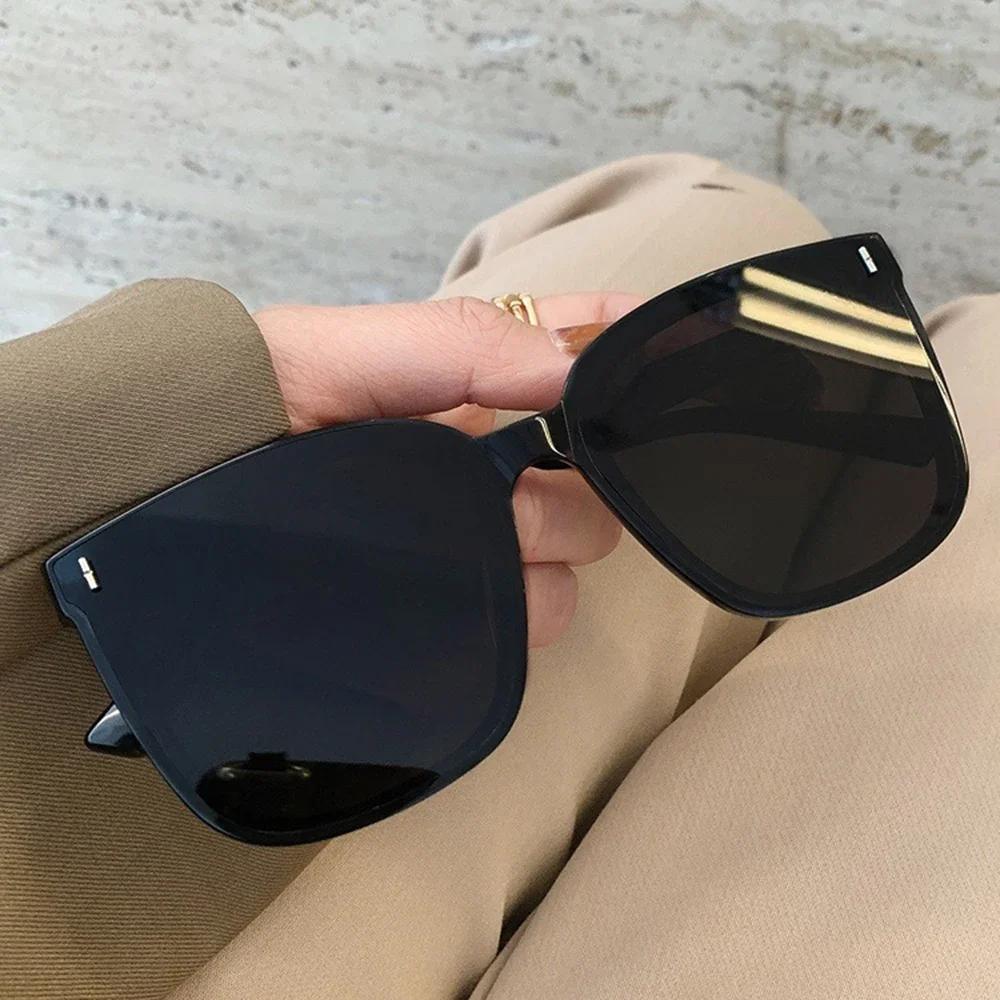 

Trendy metal rice studs polarized sunglasses for women new black glasses