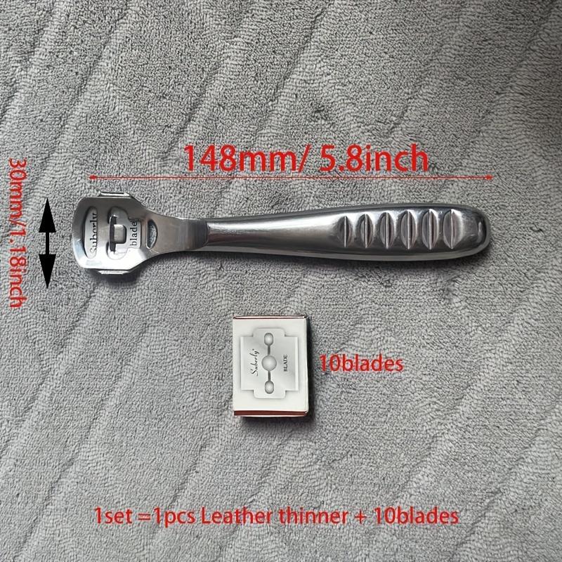 Premium Metal Faux Leather Thinner Blades - Precision Carving, Trimming & Scraping for DIY Faux Leather Crafting, Durable Hand Tool Accessories