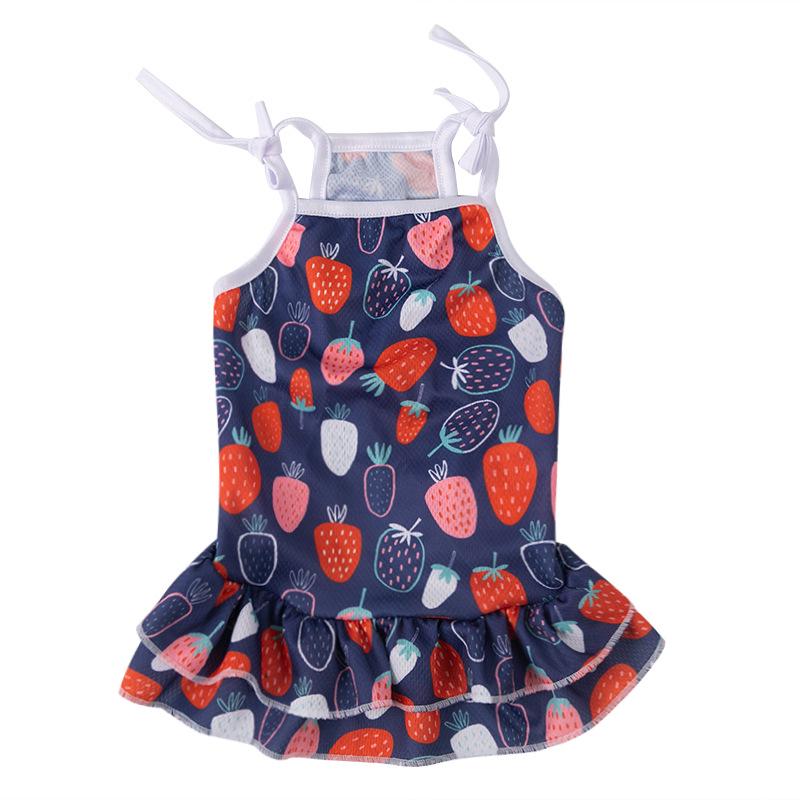 Spring/Summer Pet Suspender Dress for Dogs and Cats - Bichon & Teddy Print