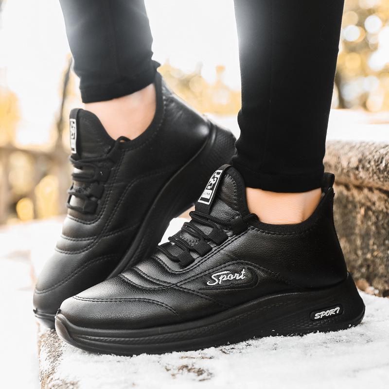 Unisex Warme Leder Baumwolle Rutschfeste Leichte Freizeitschuhe