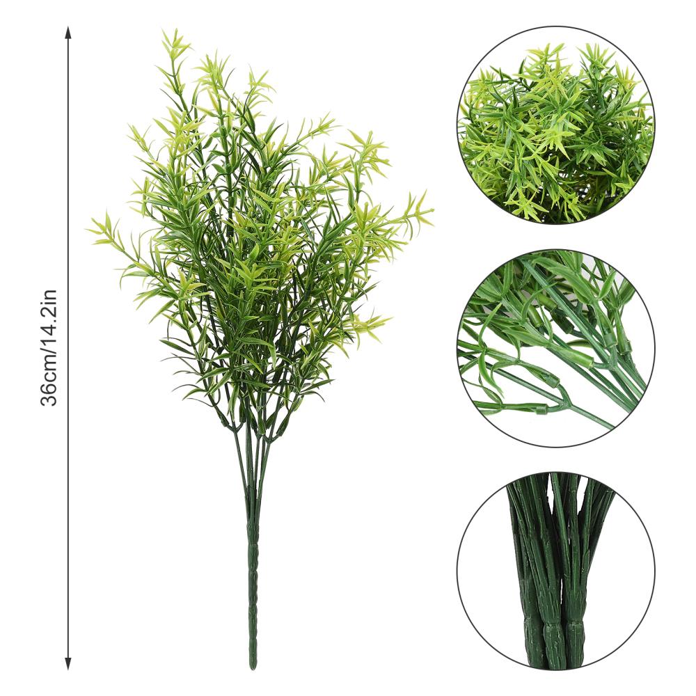 Fake Rosemary Bush Garden Home Decor Outdoor Branches Rattan Leaves Artificial Plant Vines Leaf Green Fake Plastic Wall Hanging