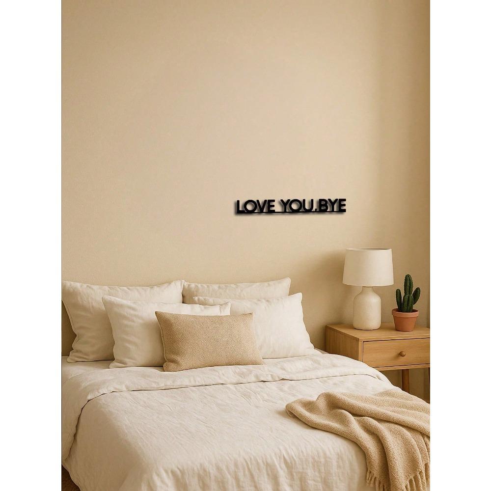 Metal Love You Goodbye Wall Art, Valentine's Day Gift, Modern Home Decor, No Tools Hanging Memorial for Couples