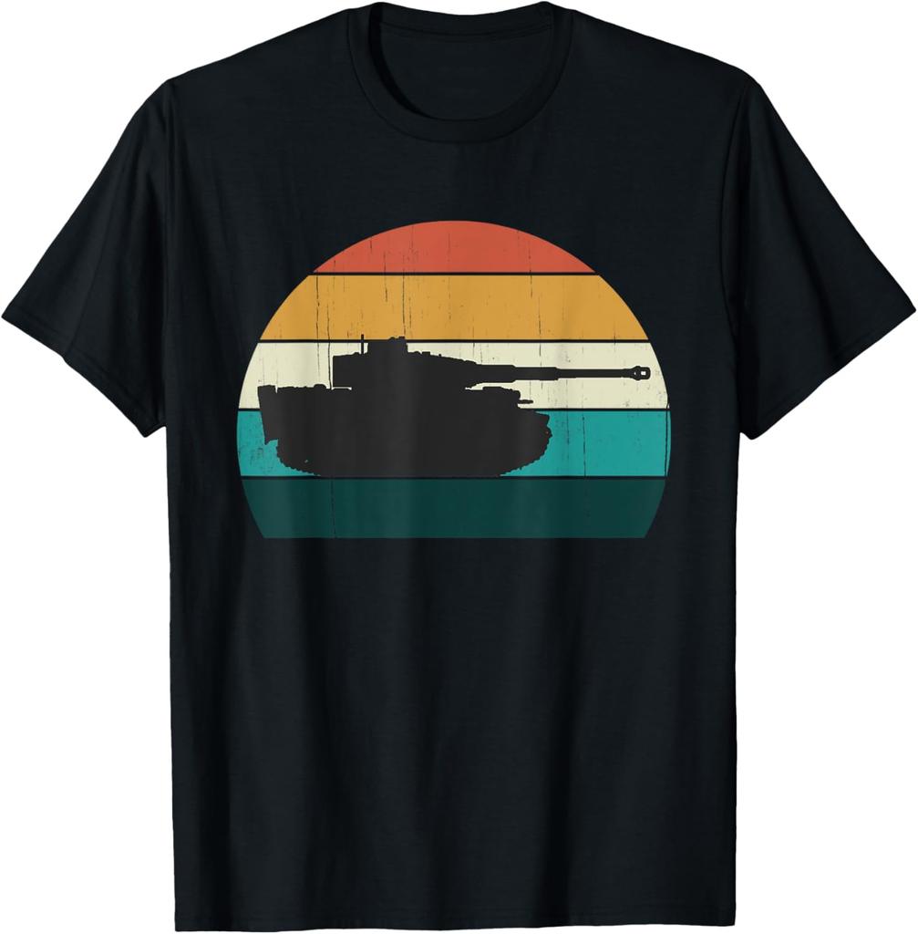 Retro Sunset Tank Silhouette T-shirt