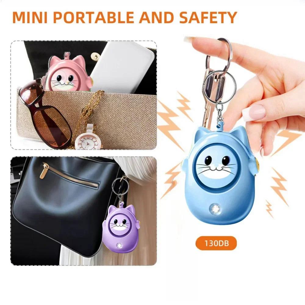 H8 Flashlight 130 Db Self Defense Alarm Keychains with Light Woman Anti-wolf Artifact Outdoor Person Emergency Safety Alarm