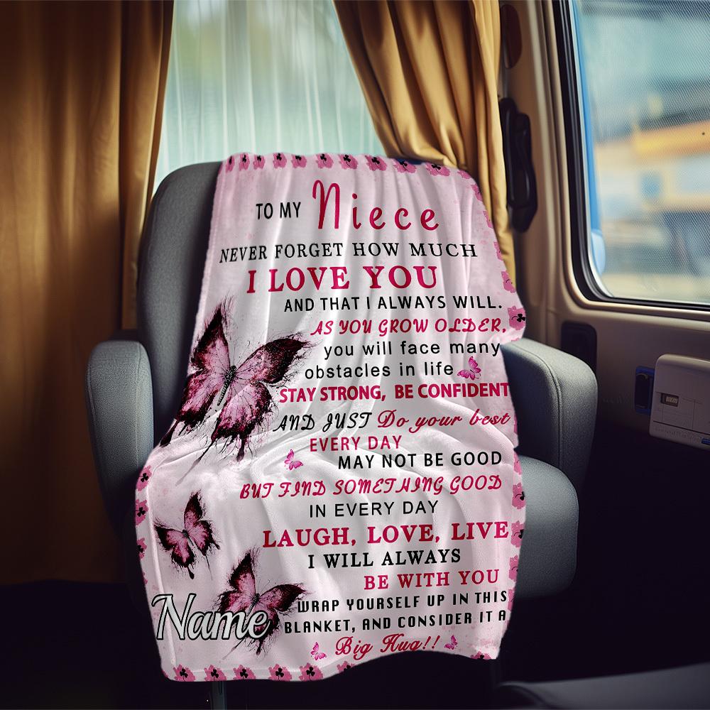 To My Niece Customize Your Name Rv Blanket Comfortable Soft Lightweight Multipurpose Blanket For Travel Camping Picnics Sofas Rvs Beds Living Rooms