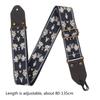Adjustable Guitar Strap Embroidered Shoulder Strap Leathers Ends Guitar Straps