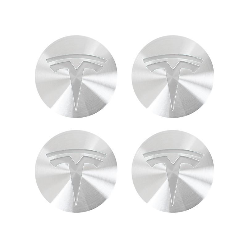 ALB1 4pcs 56mm Tesla Wheel Center Cap Hub Cover Badge Emblem Sticker Car Accessories For Tesla Model 3 Y 2023 S X Cybertruck Highland
