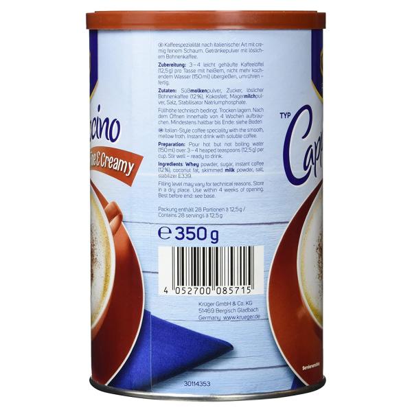 Kruger Cappuccino Fine & Creamy Powder Coffee 350g