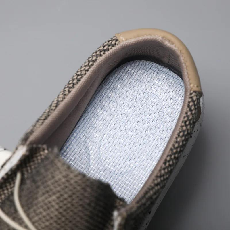 2024 New Men Shoes Fashion Canvas Men Casual Shoes Light Soft Sole Slip on Loafers Breathable Men Vulcanized Shoes Plus Size 48