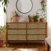 Classic Peel And Stick Rattan Wallpaper Brown Self Adhesive Vinyl Wall Decor Natural Waterproof Furniture Cabinet Sticker