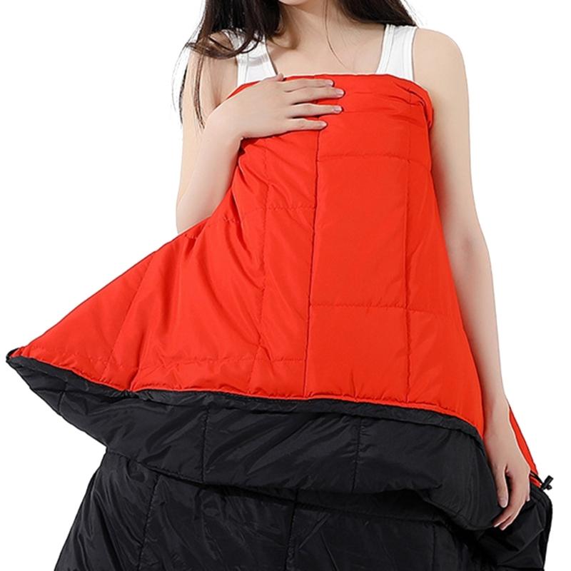 USB Heated Camping Sleeps Bag For Adults 4 Heat Zones Adjustable Hood Light Weight Polyester Outdoor Use