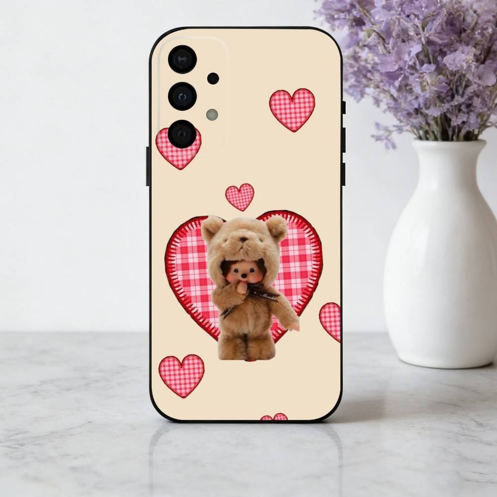 C-Cute M-Monchhichis-S Phone Case For Samsung Galaxy A73,A72,A71,A70,A53,A52,A51,Soft Silicone Black Cover