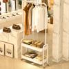Floor Standing Clothes Rack Movable Clothing Rack Portable Multilayer Bedroom Anti Slip Large Capacity Simple Clothes Rack Stand