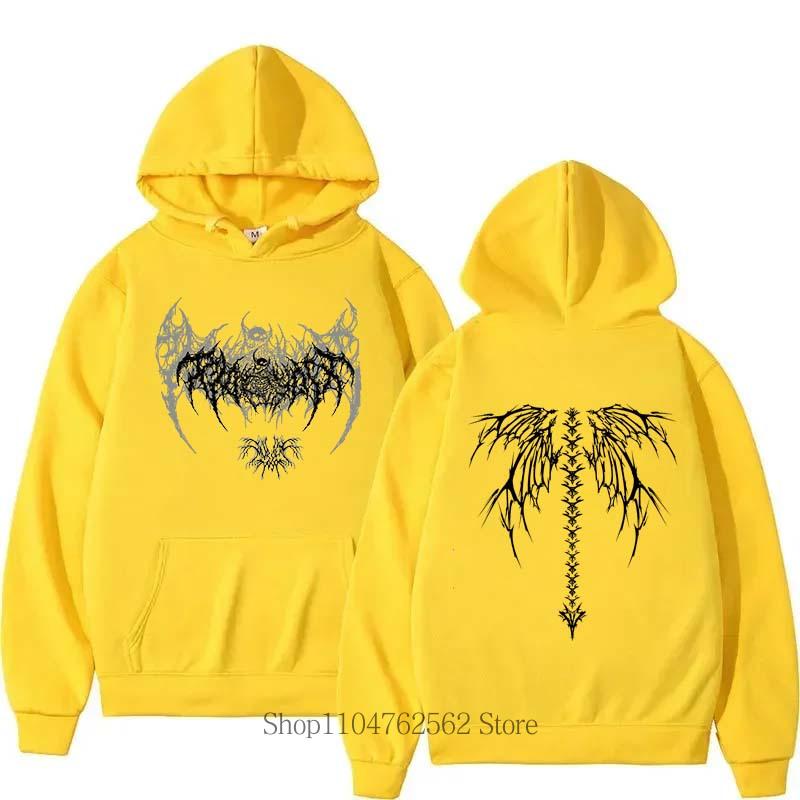 2025 New Wing Print Hoodie Men Women Casual Fashion Harajuku Gothic Y2K Pullover Autumn Winter Fleece Long Sleeve Sweatshirts