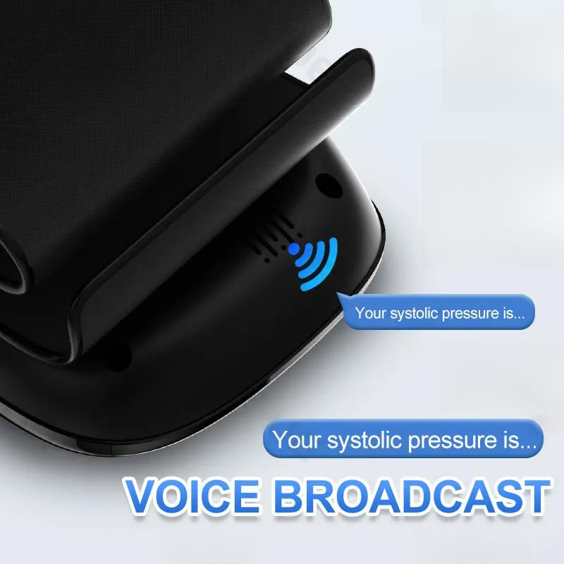 Portable Rechargeable Wrist Blood Pressure Monitor Voice Smart Touch LED Screen Digital Automatic BP Tonometer Heart Rate Pulse Tonometers Health Care