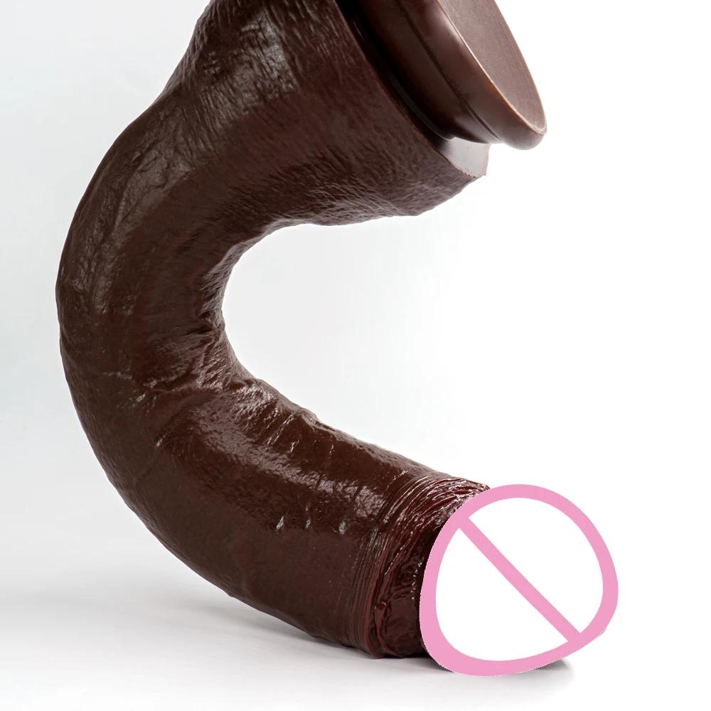 New Super Realistic Dildo Soft Skin Silicone Penis Glans With Powerful Suction Cup Anal Sex Toys For Woman Vagina Hot Dick XXL