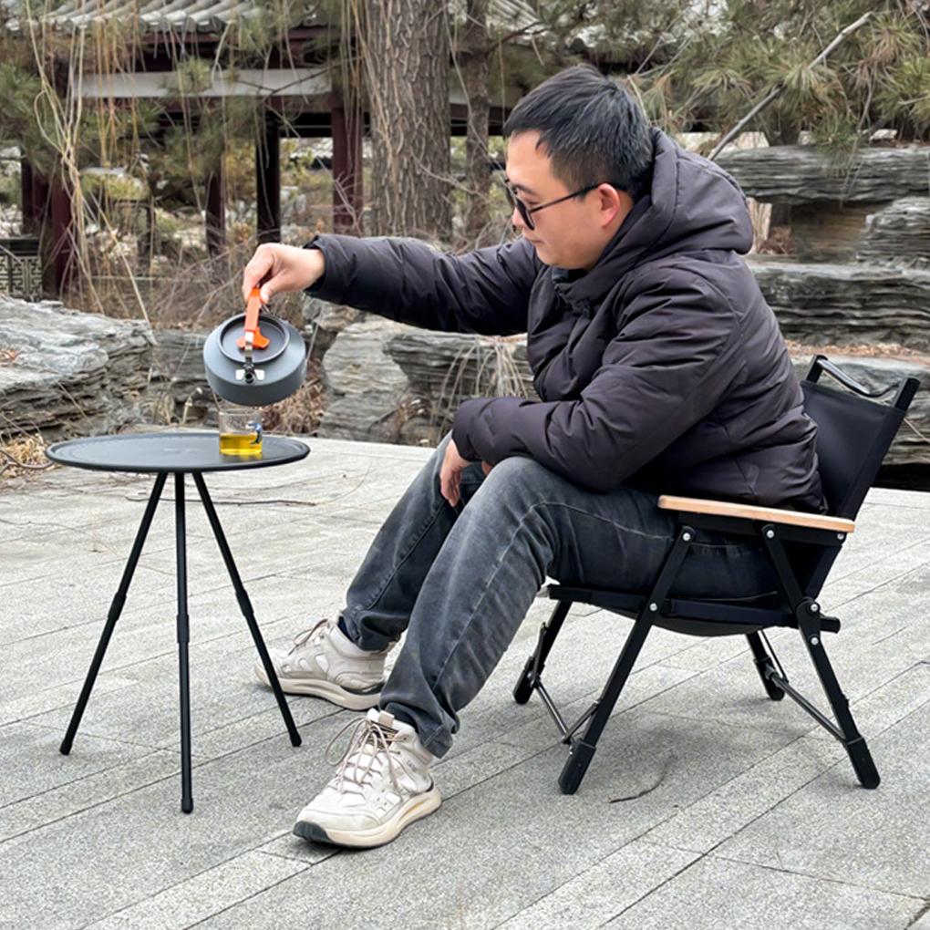 New Portable Picnic Camping Table Adjustable Small Round Table Outdoor Aluminum Alloy Folding Table Lightweight Coffee Table