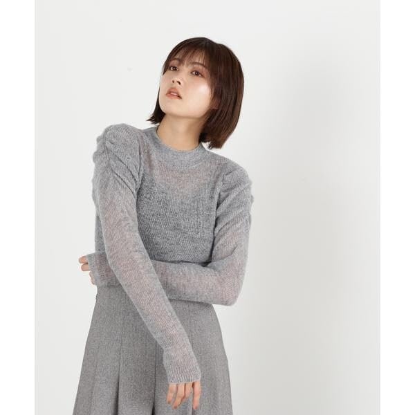 [Jill by Jill Stuart] Mohair Com Hairy Sheer Top