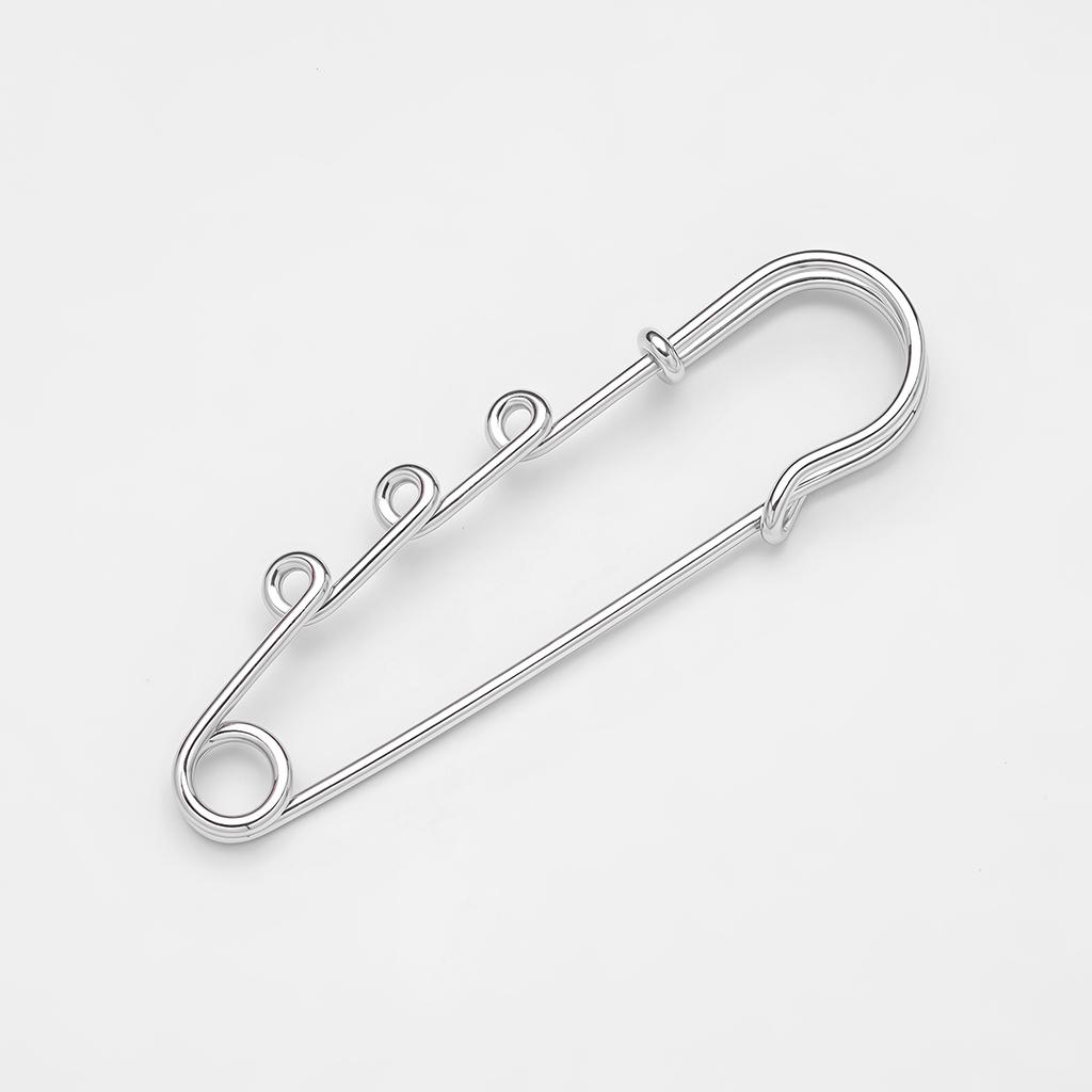 5/10 PZ Spilla di Sicurezza Metallica Grande Base Vuota Spille Brooch 3 Anelli Fermagli Artigianato Fai da Te Materiali per la Creazione di Gioielli Accessori