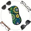 2D-Vintage Floral Pattern Glasses Case, Zipper Sunglasses Case for Women, Protective Eyewear Container, Portable Travel Accessories for Daily Protecti