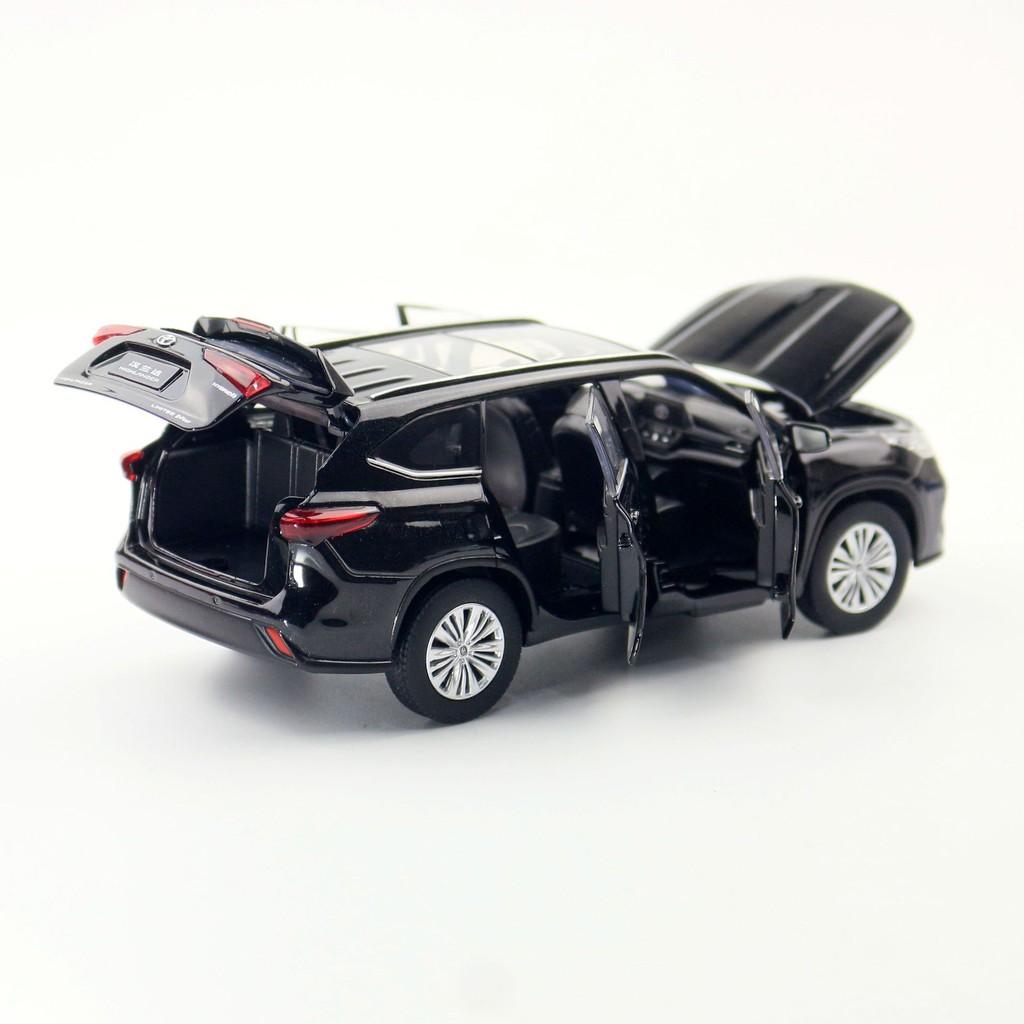 Toyota Alloy Highlander Car Model With Sound Light Steering For Kids Gift