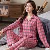 In the Elderly Pure Cotton Pajamas Women's Spring and Autumn Long-sleeved Middle-aged Mother Large Size Cardigan Set Old Lady Loungewear