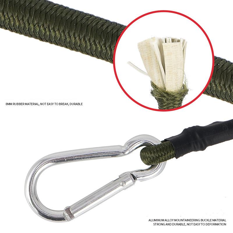 30/60/90/120 cm Karabiner Elastisches Seil Outdoor Camping Gepäck Gurt Wäscheleine Stretch Robuste Multifunktions Camping ausrüstung
