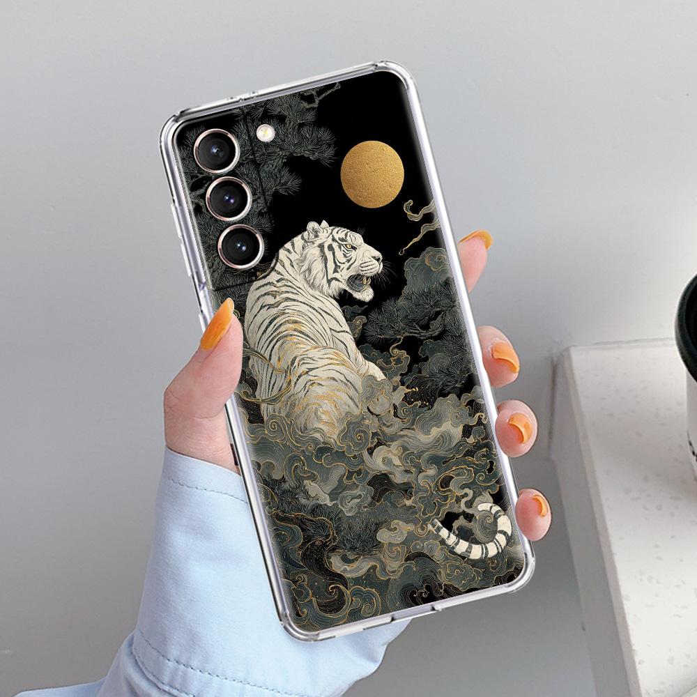 Handyhülle für Samsung Galaxy S26 S25 S24 S23 S22 Ultra S20 S21 FE 5G Plus Weiche Klare Hülle Cooles Tier Tiger Löwe