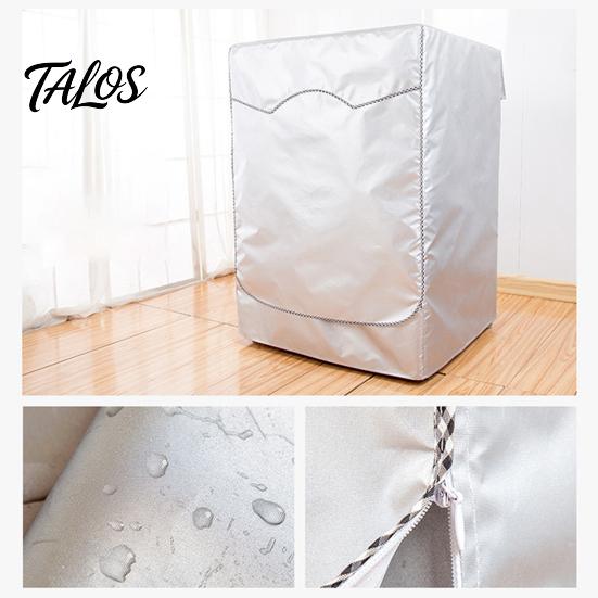 Washing Machine Protection Cover Breathable Dust-proof Silver Color Waterproof Good Heat Dissipation Washer for Balcony Protect