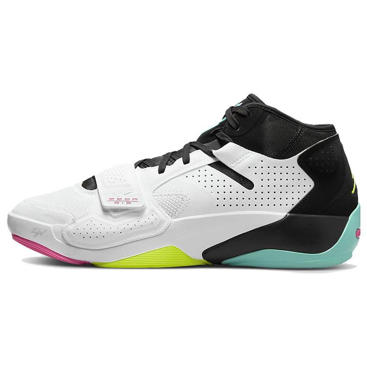 New Jordan Zion 2 Cushioning, Slip Resistant, And Abrasion Resistant Low Top Basketball Shoes Men's White Black DO9161-107