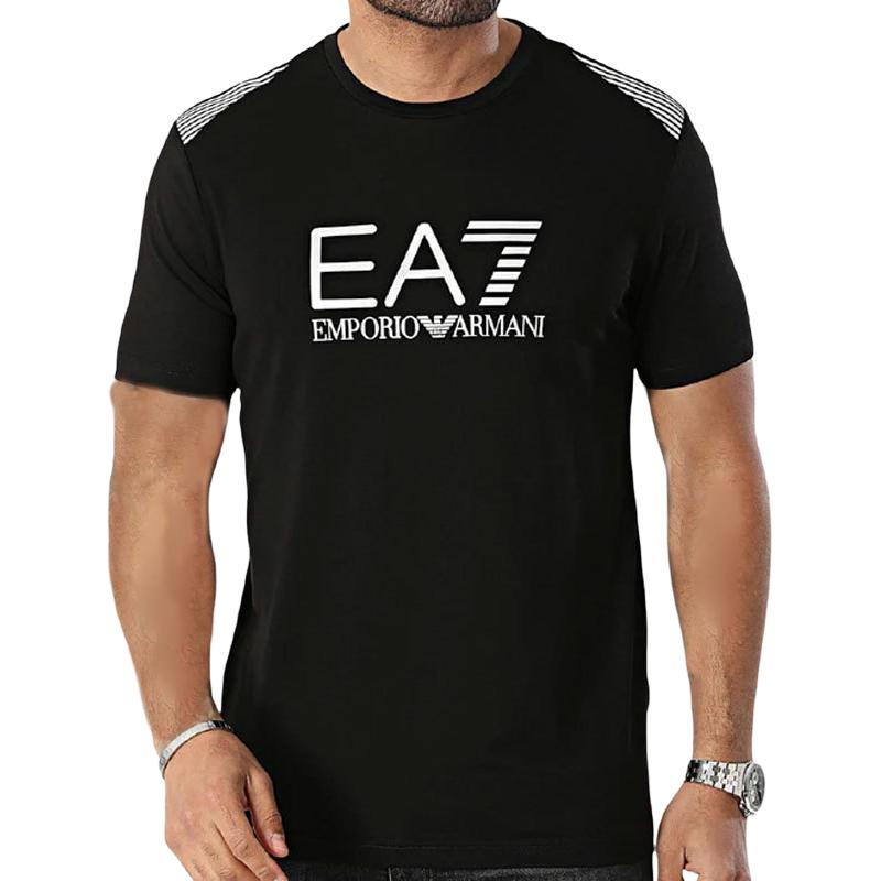 EMPORIO ARMANI EA7 SS24 T Shirt Men's Black 3DPT29-PJULZ-1200