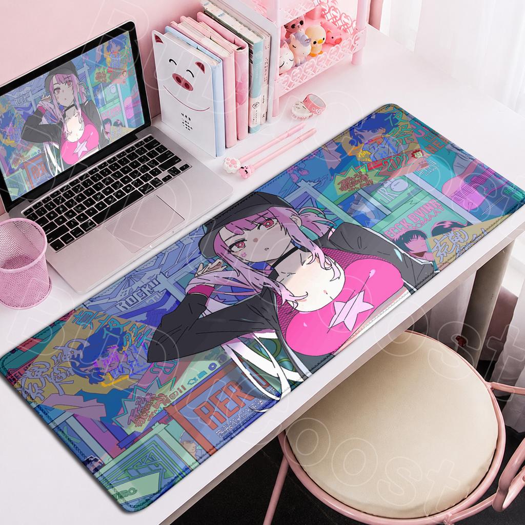 Office Large Rubber Gaming Mouse Pad Anime Non-slip Rubber Base Laptop Keyboard Mat Hololive Kawaii Mori Calliope Desktop Carpet