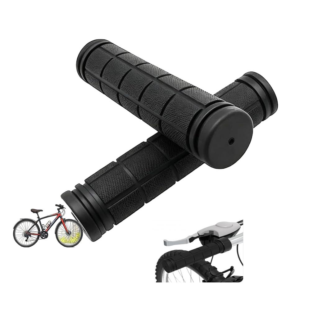 Mirhua Bicycle Handle Grip Black 1 Pair (2 Pieces) Set