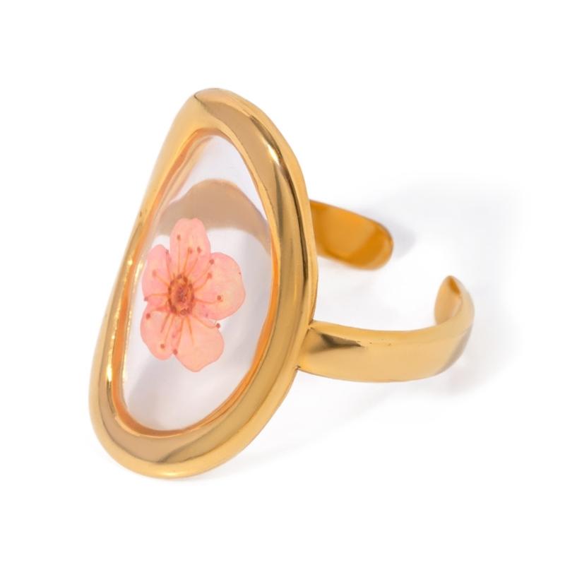 Elegant Floral Open Rings Jewelry Fashionable Flower Rings Accessory Unique Finger Rings Open Rings Adornment
