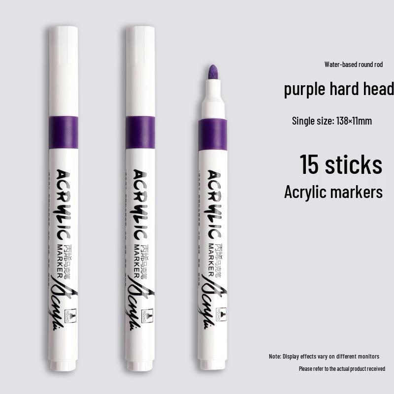 Black Acrylic Marker & Watercolor Brush Pen for Elementary Art - Washable & Layerable Colors for Kindergarten Drawing