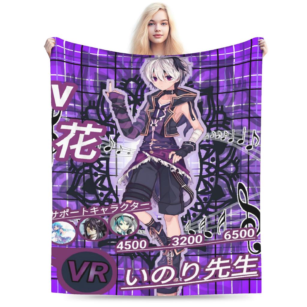 Singer V4Flower Vflower Chibi Flannel Blankets Winter  Super Soft Throw Blanket For Children Home Decor Bedspread Sofa Bed Cover